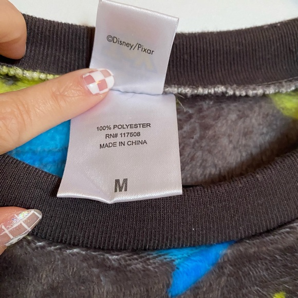 Disney Pixar Green Alien Fluffy Sweater SZ M - Picture 4 of 5